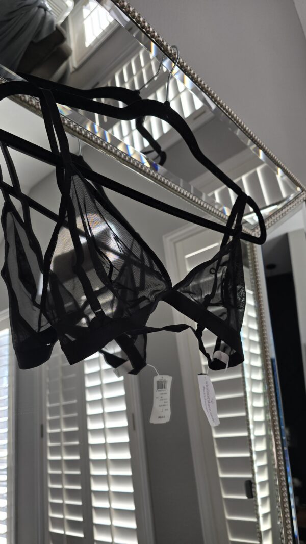 Black mesh bra large - Image 6